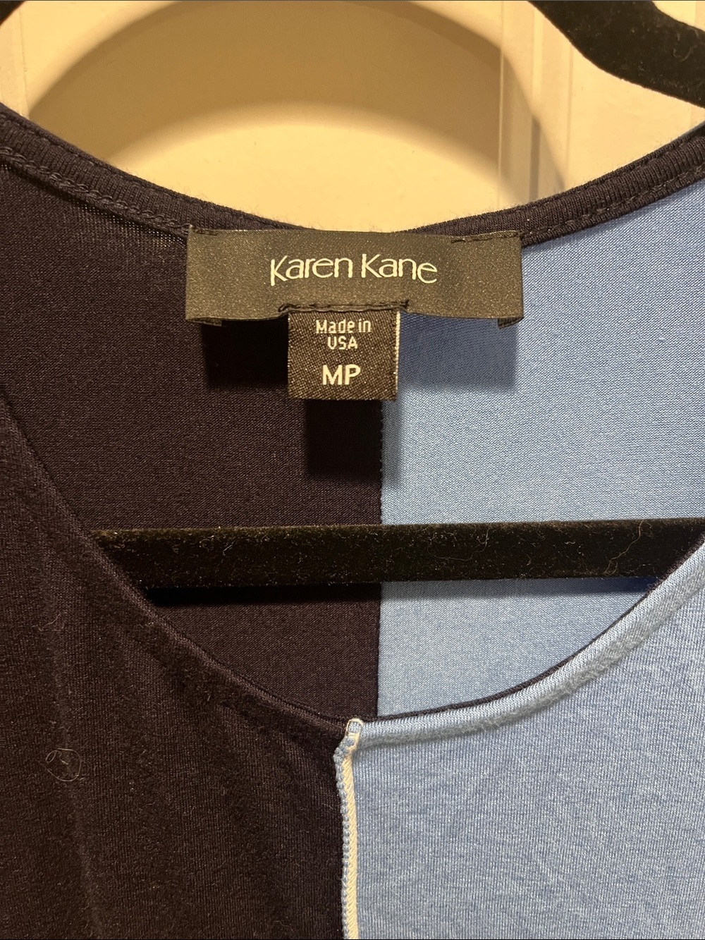NEW KAREN KANE sleeveless colorblock petite boardwalk midi dress navy blue NWT - Picture 5 of 8